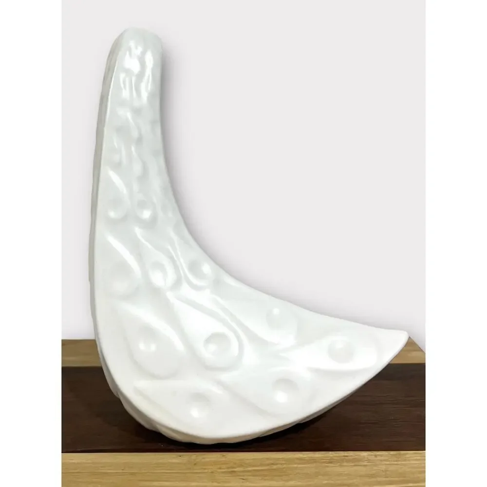 JONATHAN ADLER White Salt Glazed Pottery Medium Bird Figurine Sculpture